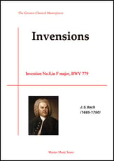 Invention No.8,in F major, BWV 779 piano sheet music cover